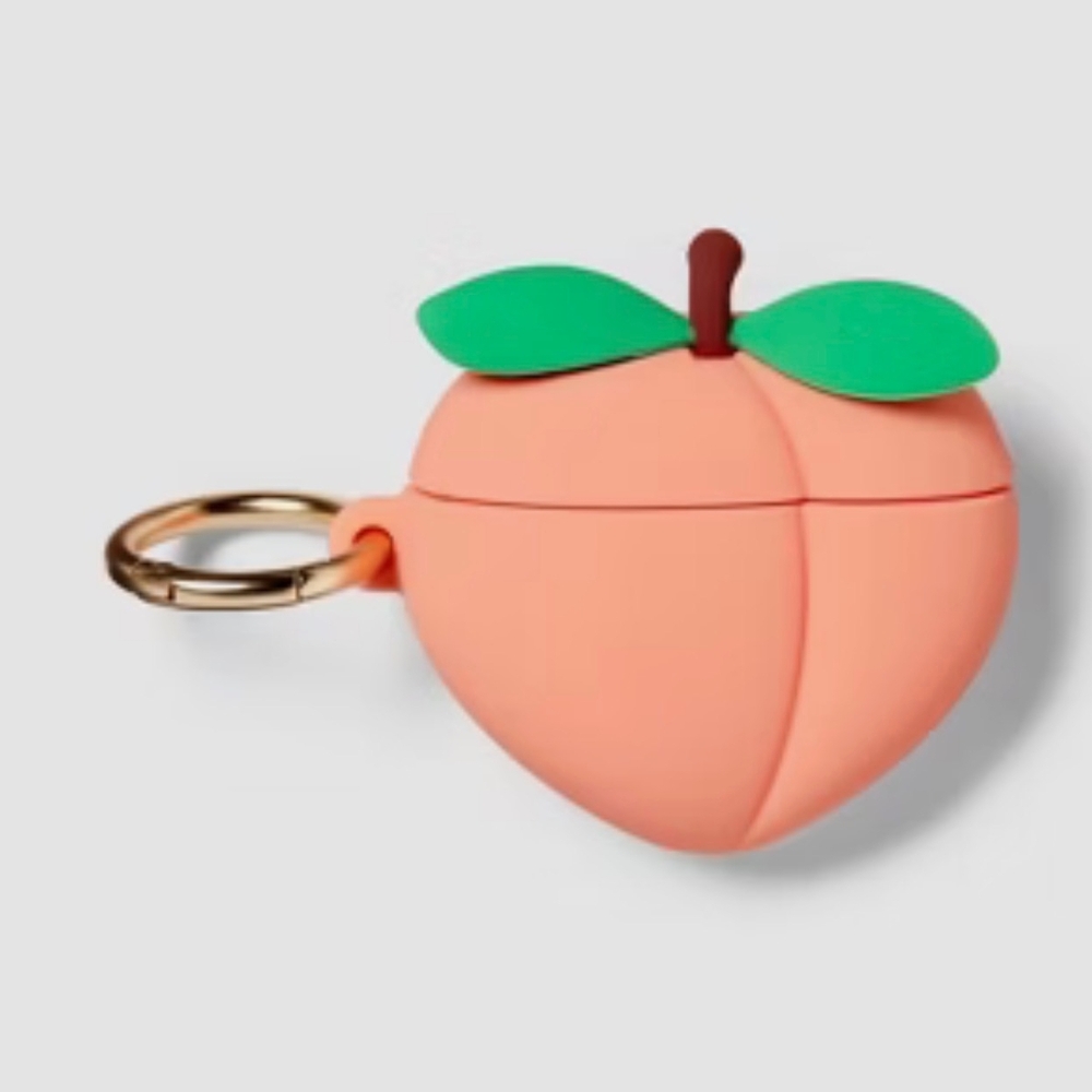 Peach-Shaped Keychain Holder